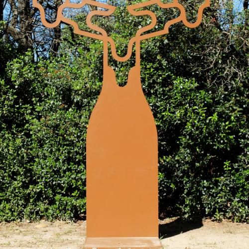 Sculpture '' le GRAND CERF '' - aluminium thermo-laqué - 300x200x40cm.