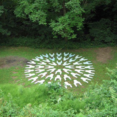 Installation ''Sans-Titre'' - 1 module en extrudé = 100x60x2 cm - dimensions variables