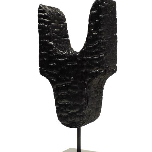 sculpture ST-S468 O - série des ''Bois brûlés'' -47x23x12 cm -