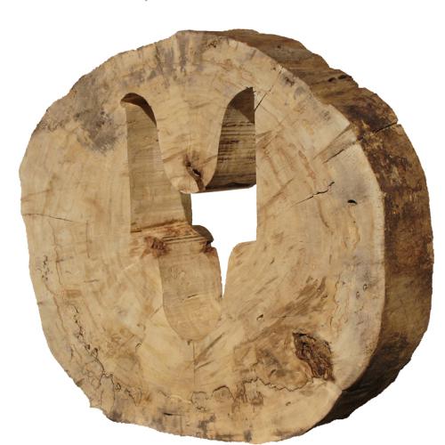 Sculpture -ST-S433- série ''Coeur d'arbre'' - Bois brut d'Orme blanc - 58x54x16 cm-