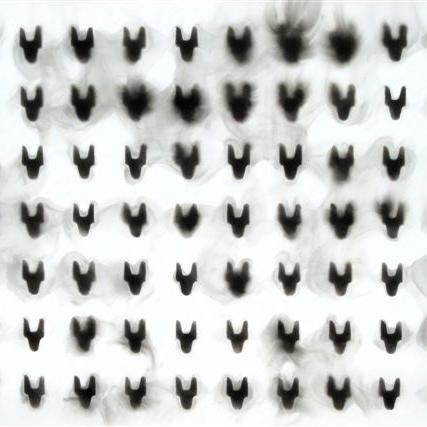 Œuvre sur papier de la série Fumées de bougie ''ST-P684-A''- 70x100 cm 