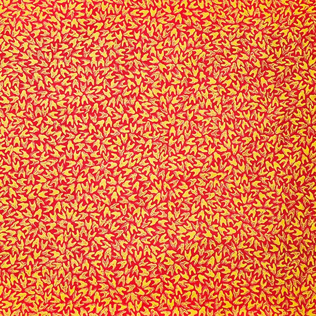 ST-P632- série sur papier ''Ode au Végétal'' feuilles d'automne-150 x 200 cm