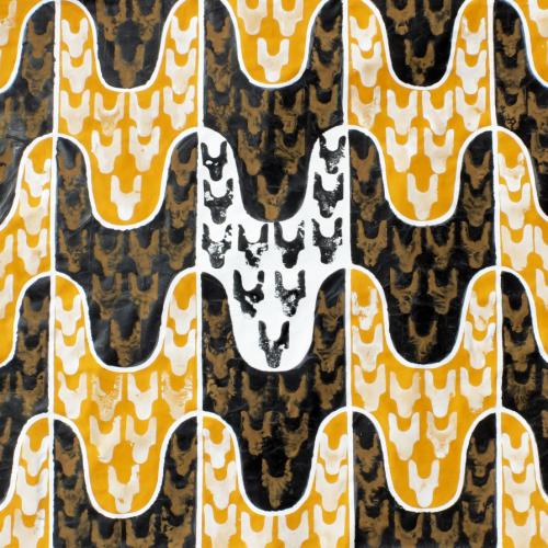 Peinture série ''Conscient et Inconscient''- ST-P128-terre crue+acrylique sur toile libre- 140x180 cm