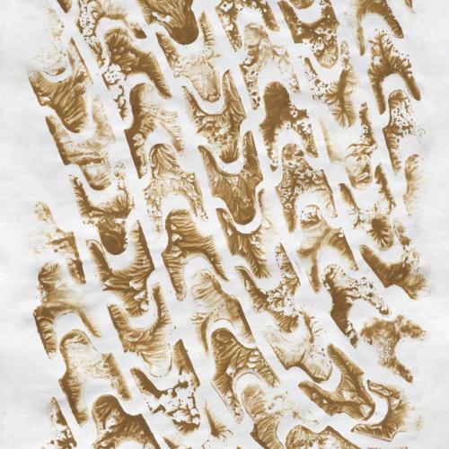  ST P1202 série '' Boustrophédon''- terre crue + acrylique sur toile libre: 210x300 cm ou 300x210 cm - 