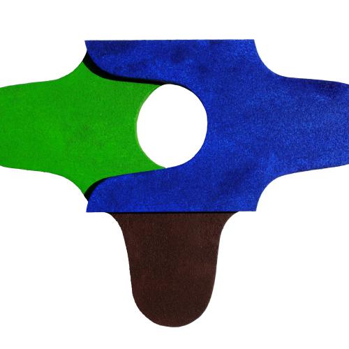 série relief mural - extrudé + peinture + sable de marbre - 39x56x6 cm - 3 modules -