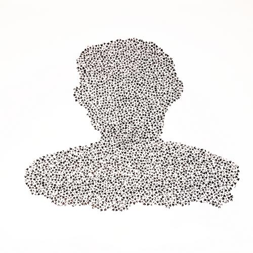 Série de peintures ''Sans titre'' - ici ''ST-P 02''- peinture sur toile de lin - 140 x 140 cm