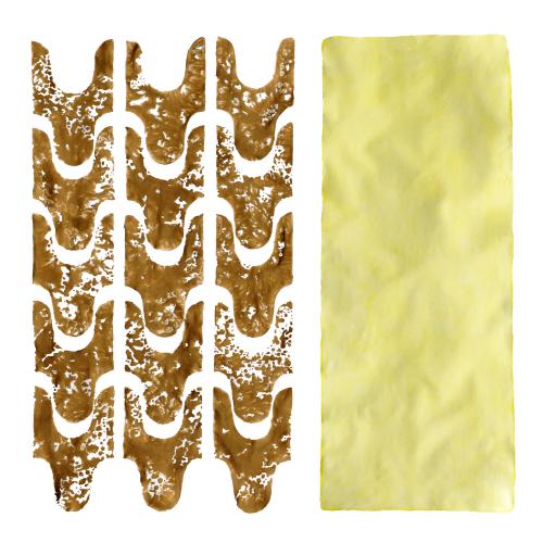 ST- P1212- série ''Jachère'' - terre crue + peinture sur toile - 215 x 215 cm