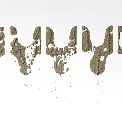 Peinture de la série Empreintes ''ST-P1046'' Acrylique + terre sur panneau de bois-100x150 cm