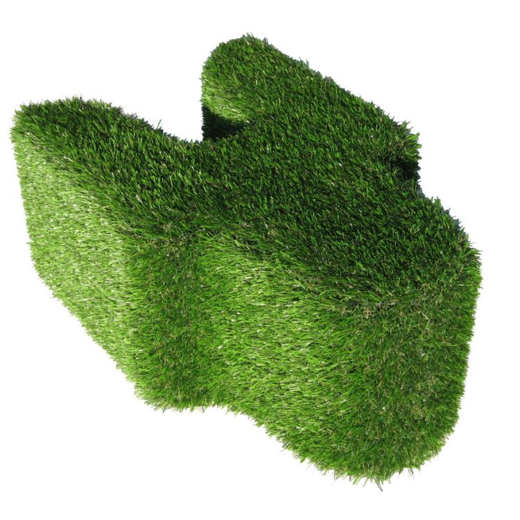 mobilier design: bout de canapé et/ou pouf. '' ST-S480 '' gazon synthétique + résine 62x40x30 cm