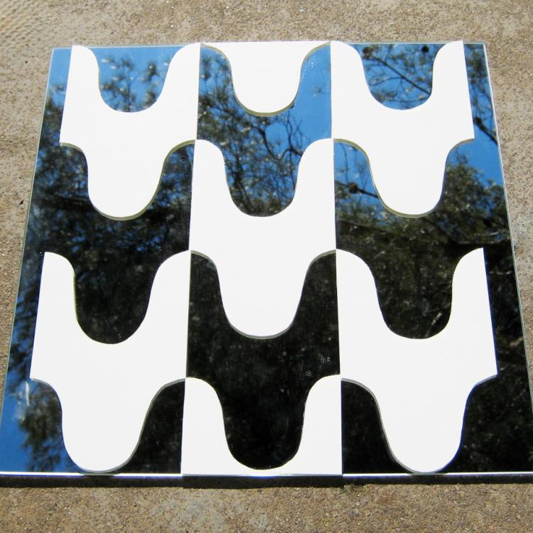 ''ST-M030'' - miroir + bâche PVC - 30x30 cm