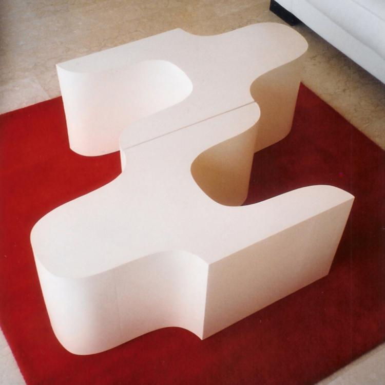 Table basse '' Yin/Yang '' - Système modulaire - 1 module 90x50x40 cm - Dim variables