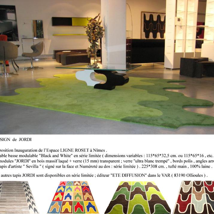 5 tapis JORDI - série ''artistes'' en édition limitée (éditeur dans le Var)