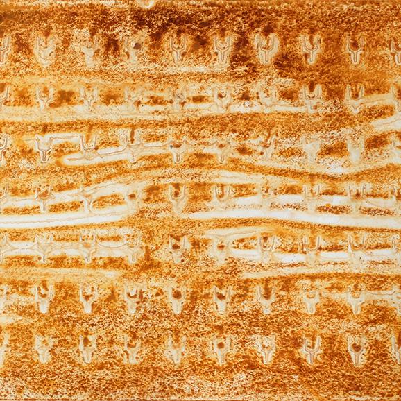 œuvre/papier de la série Papiers rouillés ''ST-P 682-M'' - 70x100 cm