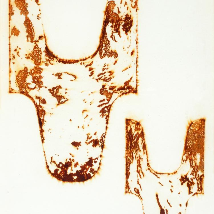 œuvre/papier de la série Papiers rouillés ''ST-P 682-S'' - 100x70 cm